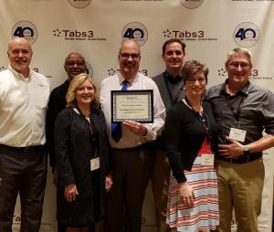 Paul Purdue and Attorney Computer Systems crew accept Single Site PracticeMaster Consultant of the Year.