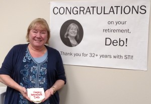 Deb with sign