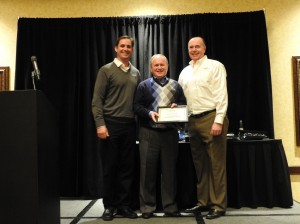 Jim Degnan accepts his Tabs3 Reseller of the Year award.