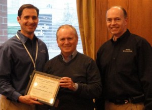 Jim Degnan receives his PracticeMaster award.